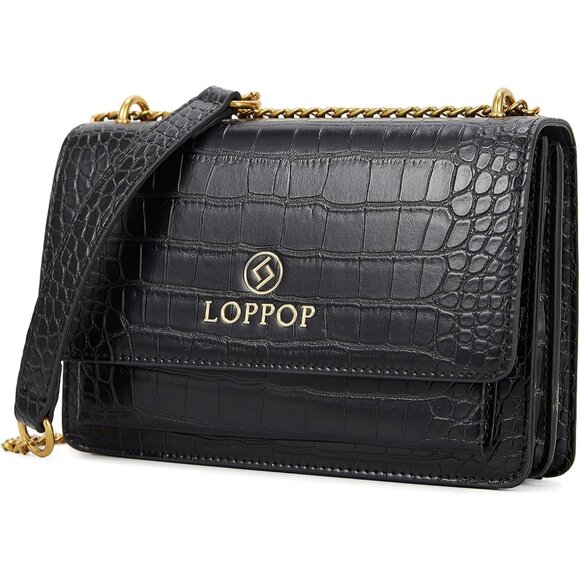 LL LOPPOP Small Classy Leather Crossbody Purse Top Handle Satchel Handbag - Picture 1 of 7